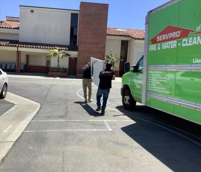 SERVPRO employee moving contents
